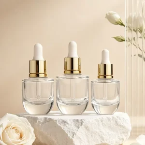 20ml 30ml 50ml StockThick Bottom Flat Shouldered U Shaped Serum Bottles Essential Oil Bottles Concentrate Dropper Glass Bottles