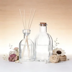 250ml 500ml 1000ml Clear Glass Home Fragrance Reed Diffuser Bottle for Hotel