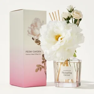 250ml BPA Free Glass Artificial Flower Reed Diffuser Custom Logo Luxury Home Fragrance Long Lasting Mosquito Repellent Oil