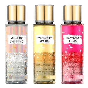 250ml Classic Aroma Perfume Body Mist for Women Long Lasting Fragrance Set in Bottle Shape
