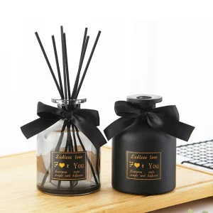 250ml Custom Luxury Empty Black Reed Diffuser Bottles and Packaging