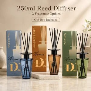 250ml Reed Diffuser with Gift Box Tinted Glass Home Fragrance Set