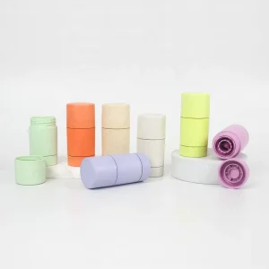 25ml Empty Round Antiperspirant Deodorant Tube Biodegradable Wheat Straw Twist up Deodorant Stick Container