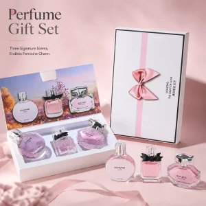 3 Pcs Women Perfume Gift Set Long Lasting Elegant Lady Fragrance Set 3 in 1 Original Brand Mini Perfumes for Women with Floral