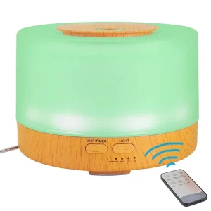 300ml USB Electric Remote Control Aroma Essential Oil Diffuser Ultrasonic Air Humidifier Wood Grain LED Lights Aroma Diffuser