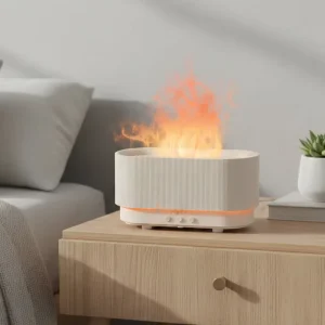 300ml USB Electric Tabletop 3D Flame Essential Oil Aroma Diffuser for Home, Bedroom, Spa, and Hotel