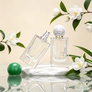 30ML 50ml 100ml New Spot Pump Sprayer Cylindrical Flat Shape Glass Cosmetic Perfume Empty Bottle with Screen Printing 100pcs MOQ