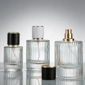 30ml 50ml 100ml Customized Glass Perfume Spray Bottle with Matte Decal Printing Wooden Lid Pump Sprayer