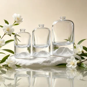 30ml 50ml 100ml Cylinder Transparent Matte Glass Liquid Cosmetics Spray Perfume Bottle Packaging