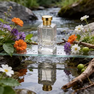 30ml 50ml 100ml Flat Square Shaped Roller Sealed Perfume Glass Decant Bottles Matte Frost Engraving Screen