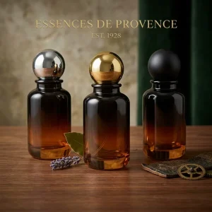 30ml 50ml 75ml Luxury Amber Gradient Glass Perfume Spray Bottle with Ball Cap