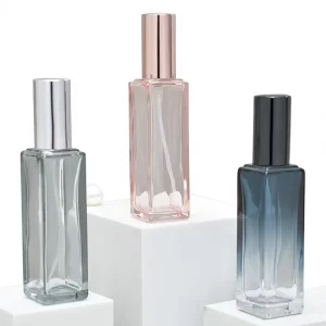 30ml square Screw cap Perfume Travel Bottle Portable Glass Pump Sprayer Atomizer Empty Press type Cosmetic Bottle