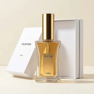 30ml50ml100ml Flat Square Clear Glass Perfume Bottle Refillable Screw Neck Empty Fragrance Spray Atomizer Custom Logo