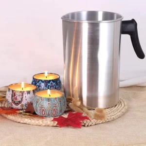 3L Aluminum Wax Melting Cup Pouring Pitcher Heat Resistant Candle Making Pitcher for Candle Making