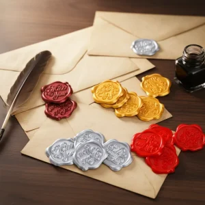 3d Embossed Floral Wax Seal Sticker Vintage Envelope Sealing Stickers for Wedding Invitation Gift Card Decoration