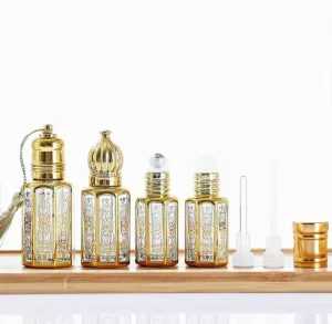 3ml 6ml 12ml Luxury Glass Perfume Bottle Leak Proof Anti Drop Refillable Screw Fine Roller Vial Fragrance