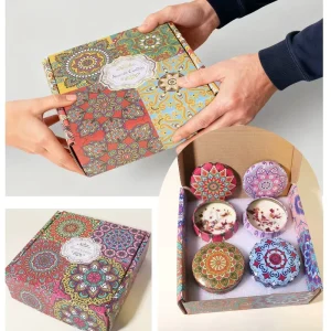 4 Pack Gift Box for Cross Border Dried Flowers Aromatherapy Candles Birthday Gifts Hand Held Gifts Floral Fragrance Aromatherapy