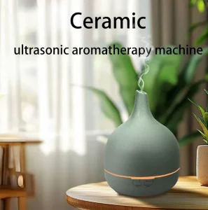 400ml Desktop Ultrasonic Ceramic Humidifier Home Essential Oil Aroma Diffuser