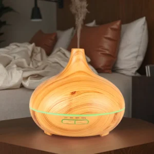400ml Electric Wooden Aroma Diffuser Home Hotel Air Humidifier Colorful Light Essential Oil Aromatherapy Diffuser