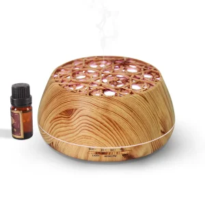 400ml Wood Grain Smart Electric Ultrasonic Essential Oil Aroma Diffuser and Humidifier