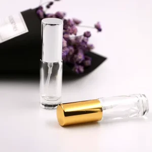 4ml Refillable Glass Perfume Spray Bottle with Golden Silver Pump and Cap Aromatherapy Friendly