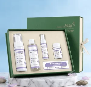 5 in 1 Custom Feminine Boric Acid Yoni Wash Kit Gel Spray Foam Wash Estrogen-Free Paraben-Free Natural Ingredients
