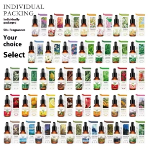 50 Flavors 100% Pure Natural Organic Aroma Essential Oils for Aromatherapy Diffuser Humidifier Home SPA Relaxation