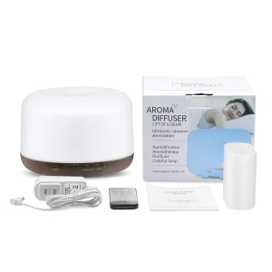 500ML Electric Aroma Oil Diffuser with 7-Color LED Light Remote Control Hotel Use Fragrance Ultrasonic Air Mist Humidifier