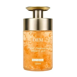 500ml Orange Petal Fragrance Chemical Liquid Moisturizing Refreshing Shower Gel for Women All Skin Types Body Care