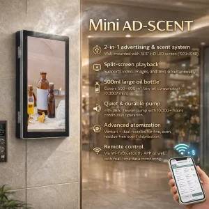 500ml Wall Mounted Commercial Scent Marketing Diffuser with Digital Advertising Display Waterless Aroma Machine