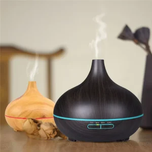 500ml Wood Grain Oil Diffuser 24V Ultrasonic Humidifier Waterless Household Scent Diffuser Machine