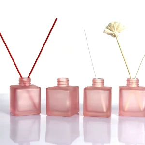 50ml 100ml 150ml 200ml pink Square Reed Diffuser Bottle Empty Packaging Boxes Empty Glass Reed Diffuser Bottle