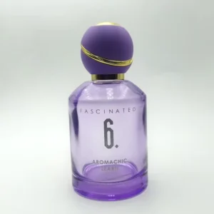50ml 100ml Round Glass Perfume Bottle Cylinder Refillable Fragrance Container Custom Logo for Cosmetic