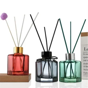 50ml 120ml Empty Luxury Hexagonal Clear Glass Aroma Reed Diffuser Bottle for Hotel and Home