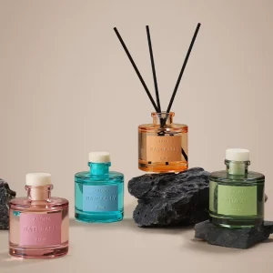 50ml Colorful Flameless Aromatherapy Reed Diffuser Essential Oil Bottles with Incense Sticks
