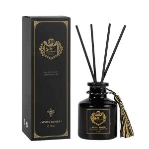 50ml Fireless Aromatherapy Glass Reed Diffuser for Hotel and Office