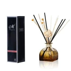 50ml Gardenia Essential Oil Glass Jar Reed Diffuser Set with Custom Label, for Home and Hotel