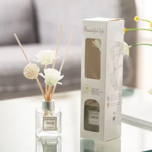 50ml Glass Bottle Luxury Reed Diffuser 6 Piece Fragrance Sticks Customizable Logo 40-60 Days Life for Home Office Car