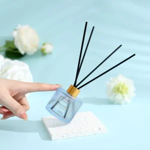 50ml Glass Luxury Reed Diffuser Set Fire Free Alcohol Free Eco Friendly BPA Free Handcrafted Aromatherapy Essential Oil 2 Months