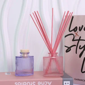 50ml Glass Reed Diffuser Bottle with Essential Oil Perfume for Aromatherapy, Spa, and Home