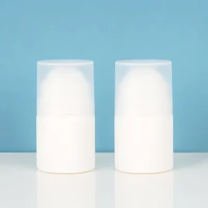 50ml PP Plastic Refillable Roll On Bottle Custom Logo Luxury Screen Printed Deodorant Antiperspirant Container Fragrance
