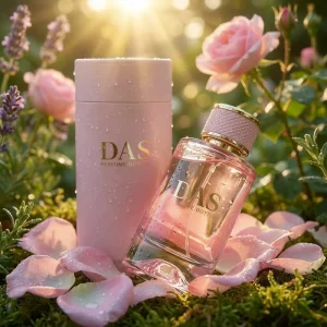 50ml Pink Clear Round Empty Glass Perfume Bottle with Elegant Tube Box for Floral Fragrance