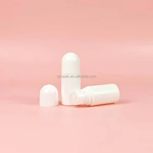 50ml Refillable White Plastic Roller Perfume Bottle Antiperspirant Deodorant Stick for Essential Oil Skin Care Serum Container