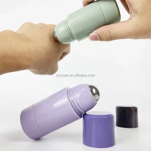 50ml White Steel Ball Bottle Antiperspirant Roll On Deodorant Stick Screw Cap Essential Oil Perfume Skin Care Serum Facial