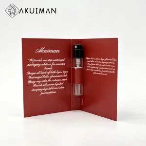 5ml Custom Clear Glass Perfume Bottles with Pump Sprayer and Screen Printing Packaging Box