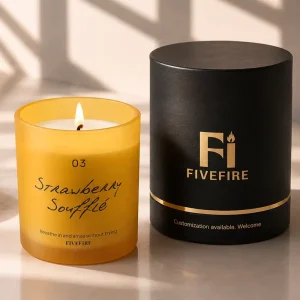 5oz 8oz Handmade Soy Wax Luxury Scented Pillar Candles with Glass Jar Custom Private Logo Holiday