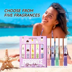 5pcs Fragrance Spray Mist Gift Set 5 Scents Portable Pocket Perfume for Women Travel Daily Use