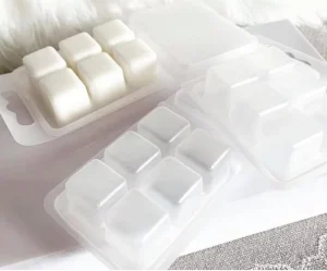 6 Cavity Frosted Wax Melts Recyclable Plastic Clamshell Packaging for Wax Melts