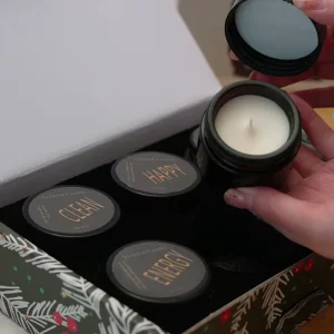 6 Jar Handmade Soy Wax Aromatherapy Scented Candle Set Custom Label Packaging Holiday Weddings OEM Gift Box Candle