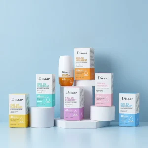 6 Types Deodorant Roll on Lemon Rosemary Rose Peppermint Turmeric 48 hour Sweat protection 0% Alcohol Fast Drying Deodorant